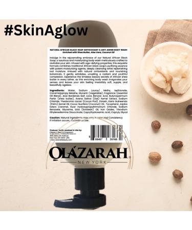 Natural African Black Soap Body Wash | Acne Treatment & Anti-Aging | Organic Shea Butter Aloe Vera & Coconut Oil | 15 Fl. oz - Buy Online on GoSupps.com