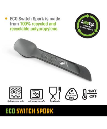 UCO Recycled ECO Switch Spork 2-Piece Camping Utensil Set - Midnight - Buy Online on GoSupps.com