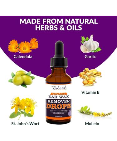 Organic Ear Wax Removal Drops | Natural Ear Cleaner Oil for Kids, Adults, Babies | Made in USA | Earwax Removal Liquid for Unclogging Ears & Earache Relief - Buy Online on GoSupps.com