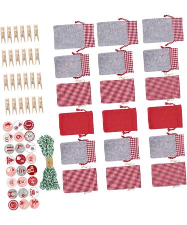 Anneome 1 Set Christmas Storage Bag Calendar Christmas Hanging Bags Pendant Bags Christmas Bag Drawstring - Buy Online on GoSupps.com