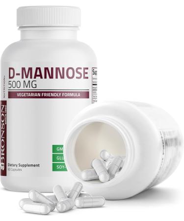 Bronson D-Mannose 500 MG Vegetarian Friendly Formula Non-GMO, 60 Capsules 60 Count (Pack of 1) - Buy Online on GoSupps.com