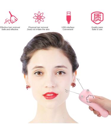 Buy Women's Electric Face Threading Epilator - Hair Remover Razors with Cotton Thread & USB Cable - Precision Hair Removal Tool in Pink - Buy Online on GoSupps.com