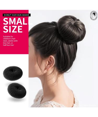 Teenitor 7 Hair Bun Makers Set - Black Donut Ring Style Chignon Bun Maker Kit with Bands & Pins for Ballet Dance - 2 Small, 2 Medium, 2 Large, 1 Extra-Large - Buy Online on GoSupps.com