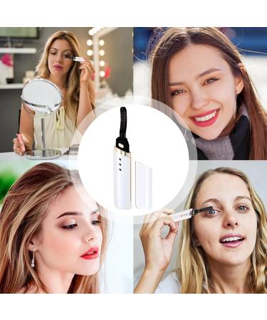 USB Rechargeable Eyelash Curler - Heating Eye Lash Curler Long-Lasting USB Eyelash Curler | Beauty Enhance Heating Lash Curler Fast Heating Lash Curler for Wome Girls Home Traveling Working White - Buy Online on GoSupps.com