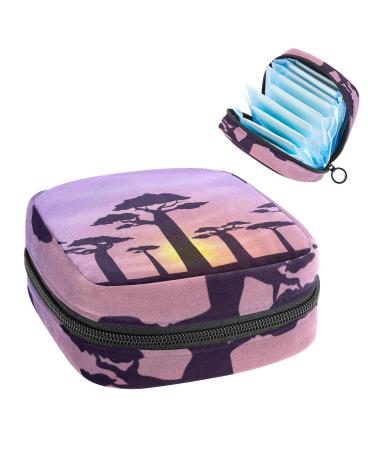 Women's lift Storage pockets Stillpad holder purple twilight baobab silhouette portable period kit pocket feminine product bag for women girls color3