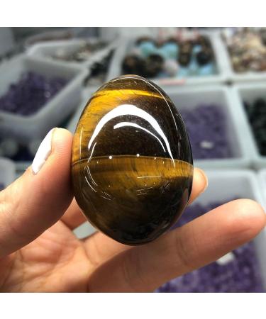 Specimen Dark Yellow Tiger Eye Quartz Crystal Egg 5cm - Buy Online on GoSupps.com