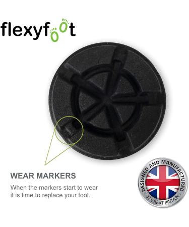 Flexyfoot Shock Absorbing Crutch Ferrule 16mm - Black - Pack of 1 - Improve Grip, Safety & Comfort - Buy Online on GoSupps.com