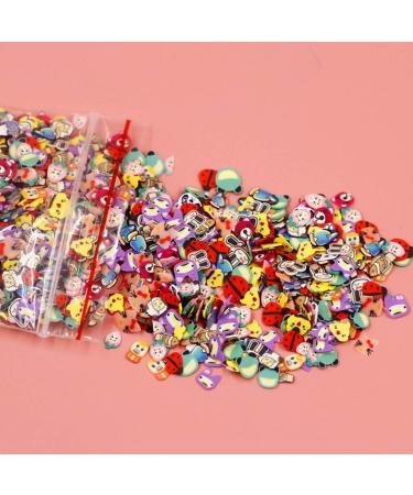 Rongweiwang 1000 Pcs 3D Polymer Nail Slices - Star Cartoon Flower & Fruit Nail Art Stickers for Spring Manicure Decoration - Buy Online on GoSupps.com