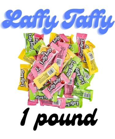 Chewy Candy Laffy Taffy - Assorted Flavours Banana Strawberry Sour Apple - Individually Wrapped 10g bar - Lecsa Specialty Snacks - 454g (1LB) - Buy Online on GoSupps.com