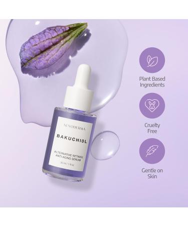 Bakuchiol Face Serum - Organic Retinol Alternative with Collagen & Peptides | Anti-Aging for Fine Lines Wrinkles & Dark Circles - Buy Online on GoSupps.com