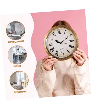 HOMSFOU 2pcs Retro Wall Clock Safety Wall Clock Storage Wall Clock Wall Hanging Clock Household Goldenx2pcs 25*7cmx2pcs - Buy Online on GoSupps.com