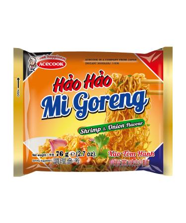 ACECOOK Hao Hao Instant Noodles Mi Goreng Shrimp and Onion 0.07 kg - Pack of 30