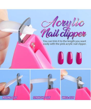Teenitor Natural Coffin Nail Tips Kit: 600pcs Full Cover Acrylic Nails with Glue, Clipper & Stand for DIY False Nails - Buy Online on GoSupps.com