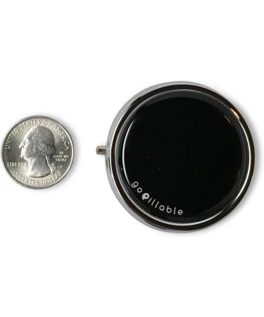 Black Purse Pill Box | Compact & Discreet Small Pill Organizer for Travel & Daily Use - Buy Online on GoSupps.com