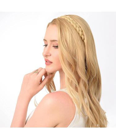 Gledola 2 Strands Fishtail Plaited Braids Headband Braided Synthetic Hair Elastic Stretch Hair Accessory for Bride Women Teens Girls Wedding (Honey Blonde) - Buy Online on GoSupps.com