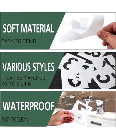 36 Pcs Large Alphabet and Number Stencils - Reusable for Painting on Wood, Fabric, Glass - 4 Inches - Buy Online on GoSupps.com