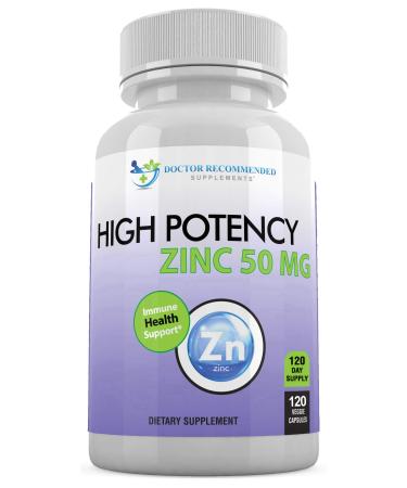 Zinc 50mg - Zinc Picolinate Immune Health Support Supplement 120 Veggie Capsules for Adults and Kids Vitamin Well-Absorbed High Potency Pure Zinc Supplements - 50mg Per Serving 120 Count (Pack of 1) - Buy Online on GoSupps.com
