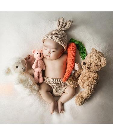 Handmade Crochet Newborn Photography Prop Set - Baby Bunny Outfit for Easter, Halloween, Christmas - Buy Online on GoSupps.com
