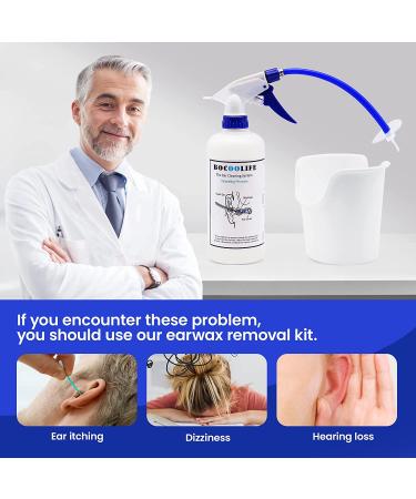 BOCOOLIFE Ear Wax Removal Kit | Easy & Effective Ear Cleaning System with Irrigation Flushing, Basin, and Tips | Safe for All Ages - Buy Online on GoSupps.com