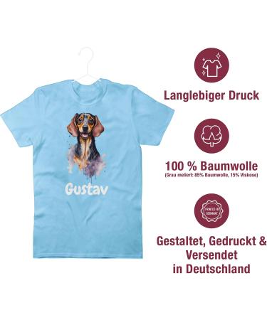 Personalized Dachshund T-Shirt for Dog Owners - Custom Name Gift | Shirtracer - Light Blue XL - Buy Online on GoSupps.com