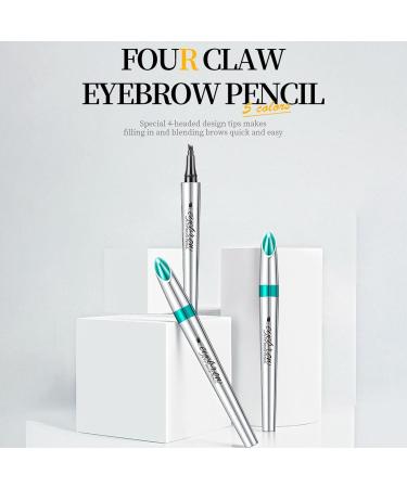 Eyebrow Pen Microblading Eyebrow Pencil Brow Pencil with fork Precise Brush-Tip Creates Natural Looking Brows Effortlessly Create Natural Hair Like Brows (Black) - Buy Online on GoSupps.com