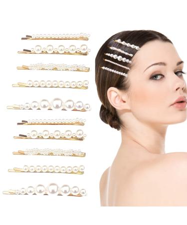 10PCS Pearl Hair Clips  Elegant Pearl Bobby Pins  French Pearl Hair Pins  Decorative Hair Accessories For Women