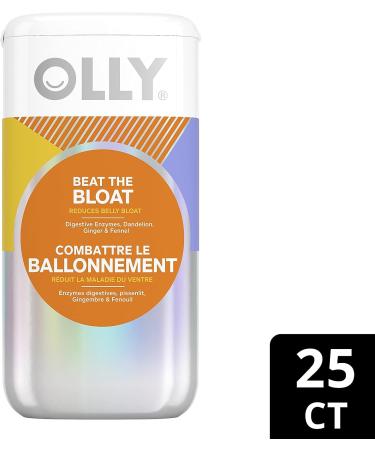 OLLY Beat The Bloat Capsules - Gas, Water Retention Relief for Women - Digestive Enzymes, Vegetarian - 25 Count - Buy Online on GoSupps.com