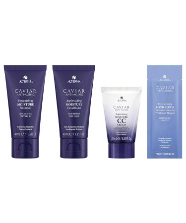 Caviar Anti-Aging Replenishing Moisture Trial Kit | Shampoo Conditioner & Leave-In CC Cream for Dry Hair | Sulfate-Free Hydration & Repair - Buy Online on GoSupps.com