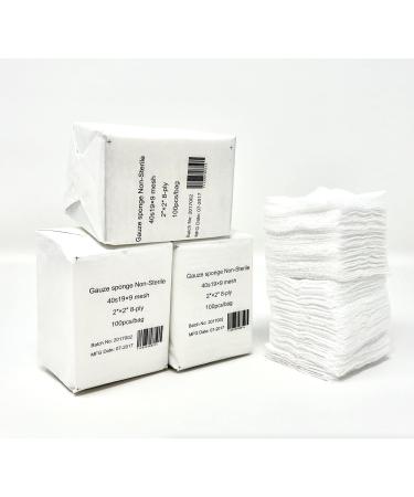 High-Grade Non-Sterile Gauze Surgical Sponges - 8-Ply Cotton Pads 2x2 - Box of 500 for All-Purpose Medical Use - Buy Online on GoSupps.com