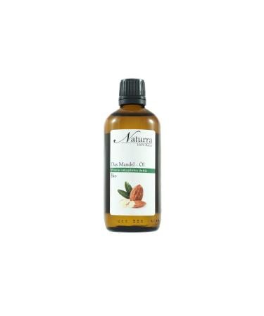 Naturra organic almond oil cold pressed 100ml glass unrefined vegan natural cosmetics