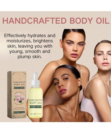 Handcrafted Rose Body Oil Rosehip Oil for Face Rose Essential Oil Body Moisturiser Body Oil for Dry Skin Hydrating & Nourishing Skin Anti Wrinkles & Fine Lines Relaxation Natural - Buy Online on GoSupps.com