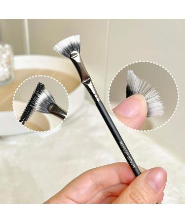 Multifunctional Fan Shaped Eyelash Brush Lash Wand Brush Lash Brush Mascara Fan Brush Makeup Tool For Eye Makeup - Buy Online on GoSupps.com