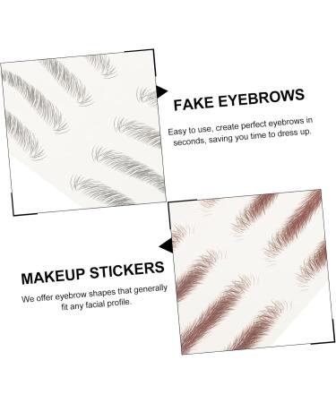 Healeved 16 Pcs Imitation Eco Eyebrow Sticker 6d Hair-like Eyebrows 3d Stickers Fake Transfer Stickers 1 count (Pack of 1) Assorted Colorx2pcs - Buy Online on GoSupps.com