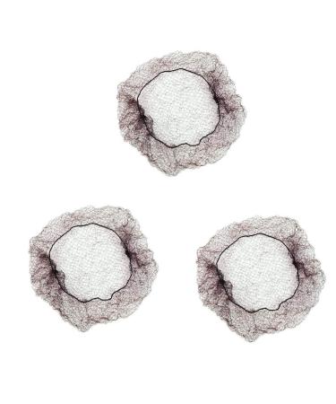 Mytoptrendz Girls Women Invisible Fine Bun Nets with Elastic Hair Nets Pack of 3 Pair brown 3 piece Invisible net