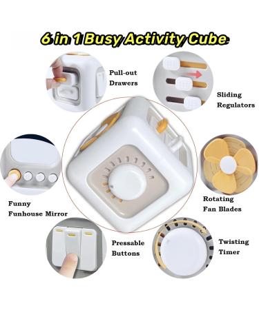 Mciskin Busy Activity Cube for Toddlers | Montessori Motor Skills Toy | Learning & Fidget Cube for Ages 1-4 - Buy Online on GoSupps.com