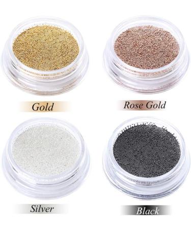 heaven2017 0.4mm 3D DIY Micro Metallic Steel Beads 3D Nails Supply Studs Nail Art Decorations Mini Charm Studs Golden - Buy Online on GoSupps.com