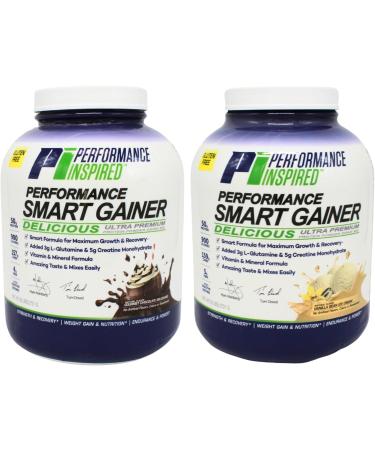 Performance Inspired Nutrition Smart Mass Gainer 50G Protein 900 Calories Creatine L-Glutamine & Digestive Enzymes Muscle Growth & Recovery Vanilla Bean Ice Cream 6 lb Vanilla Bean Ice Creme 6 Pound (Pack of 1) M  - Buy Online on GoSupps.com