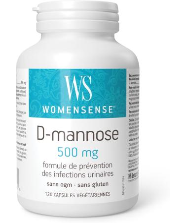 WomenSense D-Mannose 120 vegetarian capsules 2000mg per daily serving Helps prevent reoccuring UTI infections Targets and Naturally Flushes the Bladder 30 day supply - Buy Online on GoSupps.com