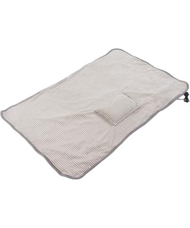 ACOUTO USB Heating Scarf - Skin-Friendly Flannel-Cashmere 5V 10W for Home Office | Cozy Striped Khaki 75x115cm - Buy Online on GoSupps.com