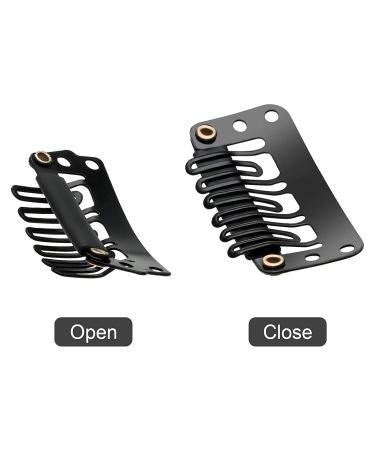 100 Metal Snap Clips for Wigs & Hair Extensions 6-Teeth Combs DIY 28mm Black International Shipping Available - Buy Online on GoSupps.com