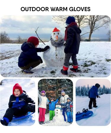 Children's Thermal Touchscreen Sports Gloves for Winter - Anti-Slip Windproof Perfect for Cycling Hiking Skiing & Football (Ages 10-12 Black) - Buy Online on GoSupps.com