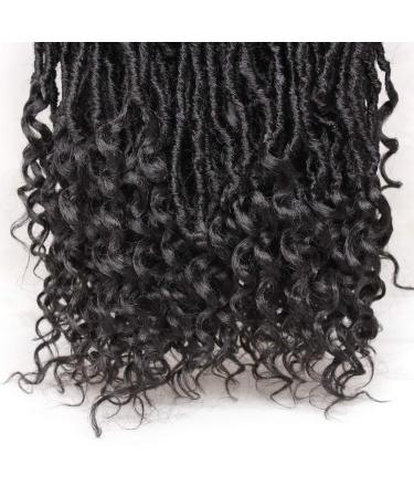 Leeven 24 Inch Goddess Faux Locs Crochet Hair 6 Packs - Long Soft Locs Braiding Hair with Curly Ends - Natural Black Synthetic Bohemian Locs Extensions for Women - Buy Online on GoSupps.com