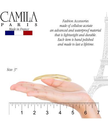 Camila Paris CP2973 White Wavy Hair Pin French Twist Stick Clip | Handmade in France | 3-Prong Hair Fork for Women - Buy Online on GoSupps.com