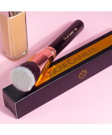 Oscar Charles 104 Luxe Flat Top Foundation Brush - Rose Gold Professional Makeup Tool for Flawless Application | International Shipping - Buy Online on GoSupps.com