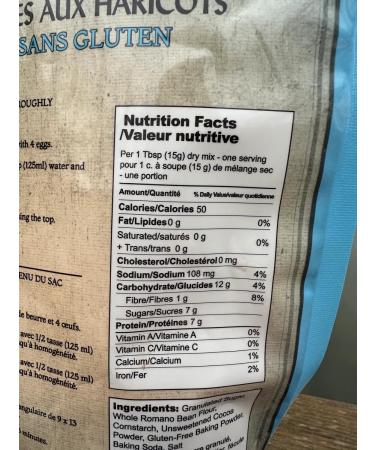 Gluten Free Brownie Mix Bean Brownie Mix 590g Makes 40 Brownies 100% GF Brownie Mix - Made in Canada by Arva Flour Mills - Buy Online on GoSupps.com
