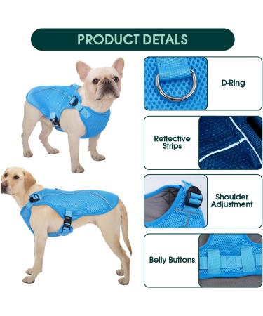 Kuoser Cool Vest for Dogs - XL Blue Cooling Jacket & Ventilated Coat for Outdoor Activities - Buy Online on GoSupps.com