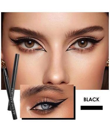 FOCALLURE Waterproof Black Matte Eyeliner - Long-Lasting Quick-Dry Liquid Liner with Flexible Tip - Buy Online on GoSupps.com