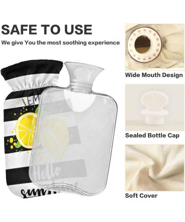 Shop Naanle Stripes Sunshine Lemon 2L Hot Water Bottle - Ideal for Bed Hand & Foot Heat Therapy | Pain Relief & Cold Therapy - Buy Online on GoSupps.com