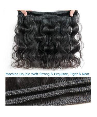 Aomllute 12A Body Wave Bundles 18 20 22 Inch - 3 Bundle Deals | 100% Unprocessed Brazilian Virgin Human Hair in Natural Black Color - Buy Online on GoSupps.com