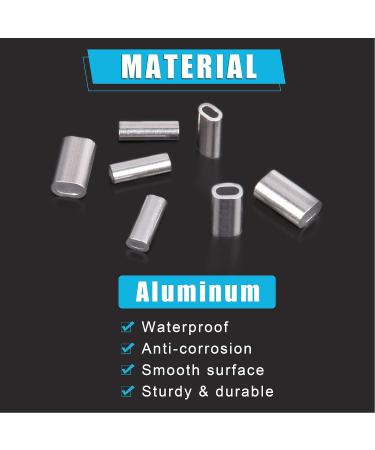 JSHANMEI Single Barrel Crimp Sleeves Aluminum Connector Kit 420PCS - Leader Rigging Fishing Line Tube Sleeves - Buy Online on GoSupps.com